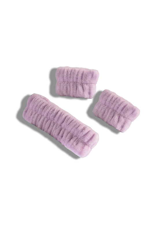 The Skin Geek™ Plush Head Band and Wrist Band Set