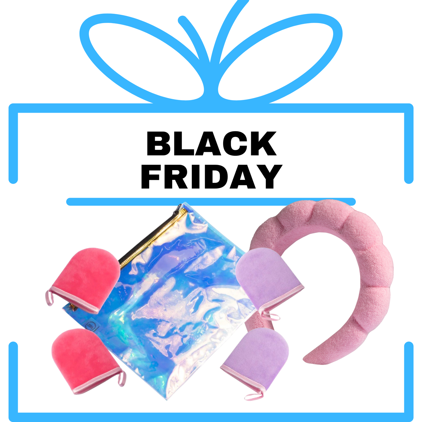 Skin Geek Super Soft Cleansing Mitts & Bubble Headband